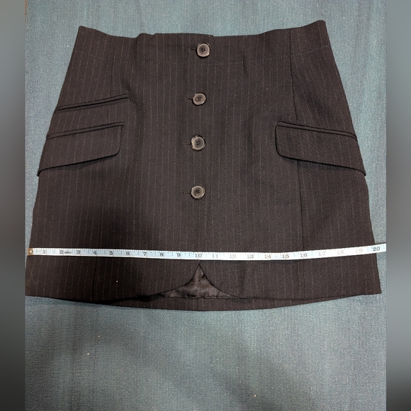 Zara Button-Front Pinstripe Skirt - Picture 3 of 8